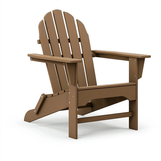 Fauteuil Adirondack 80 x 75 x 95 cm en plastique marron pour extérieur