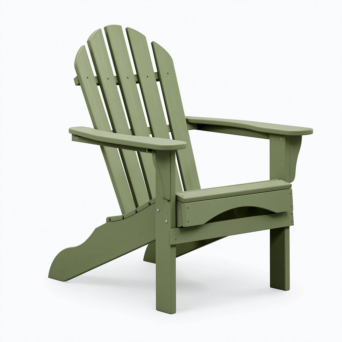 Fauteuil de jardin Adirondack 80 x 90 x 95 cm en bois vert style détente extérieur