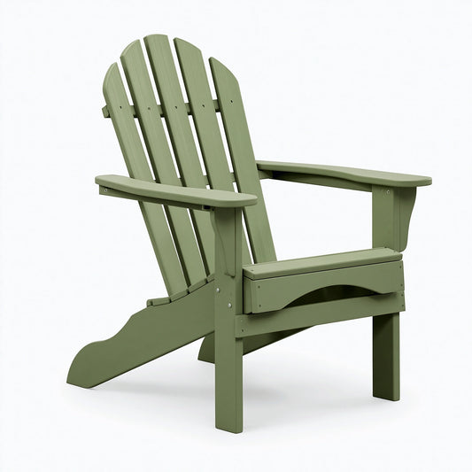 Fauteuil de jardin Adirondack 80 x 90 x 95 cm en bois vert style détente extérieur