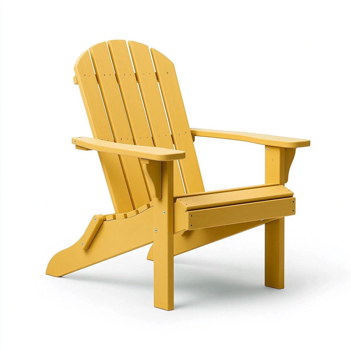 Fauteuil Adirondack 80 x 83 x 92 cm en bois jaune pour extérieur inclinable